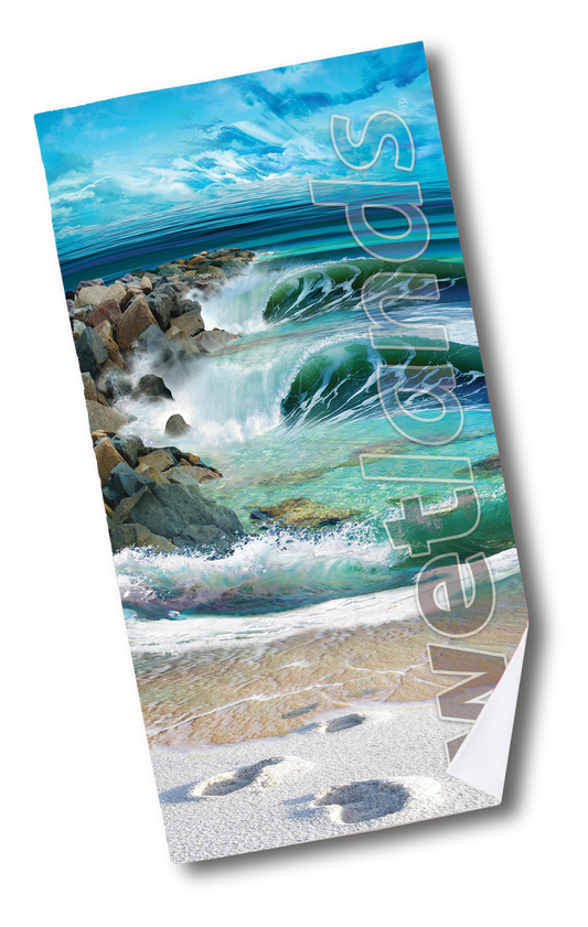 Summer Jetties - Quick-Drying Beach Towel Made from Ultra Soft Low Spin Polyester (35"x60" dimensions) MADE IN USA.