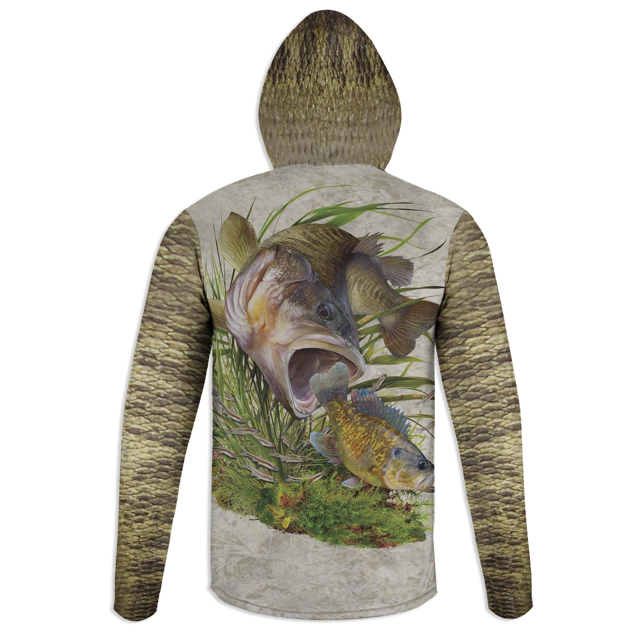 Tiger Bass Hoodie Gaiter Wetlands Performance Apparel