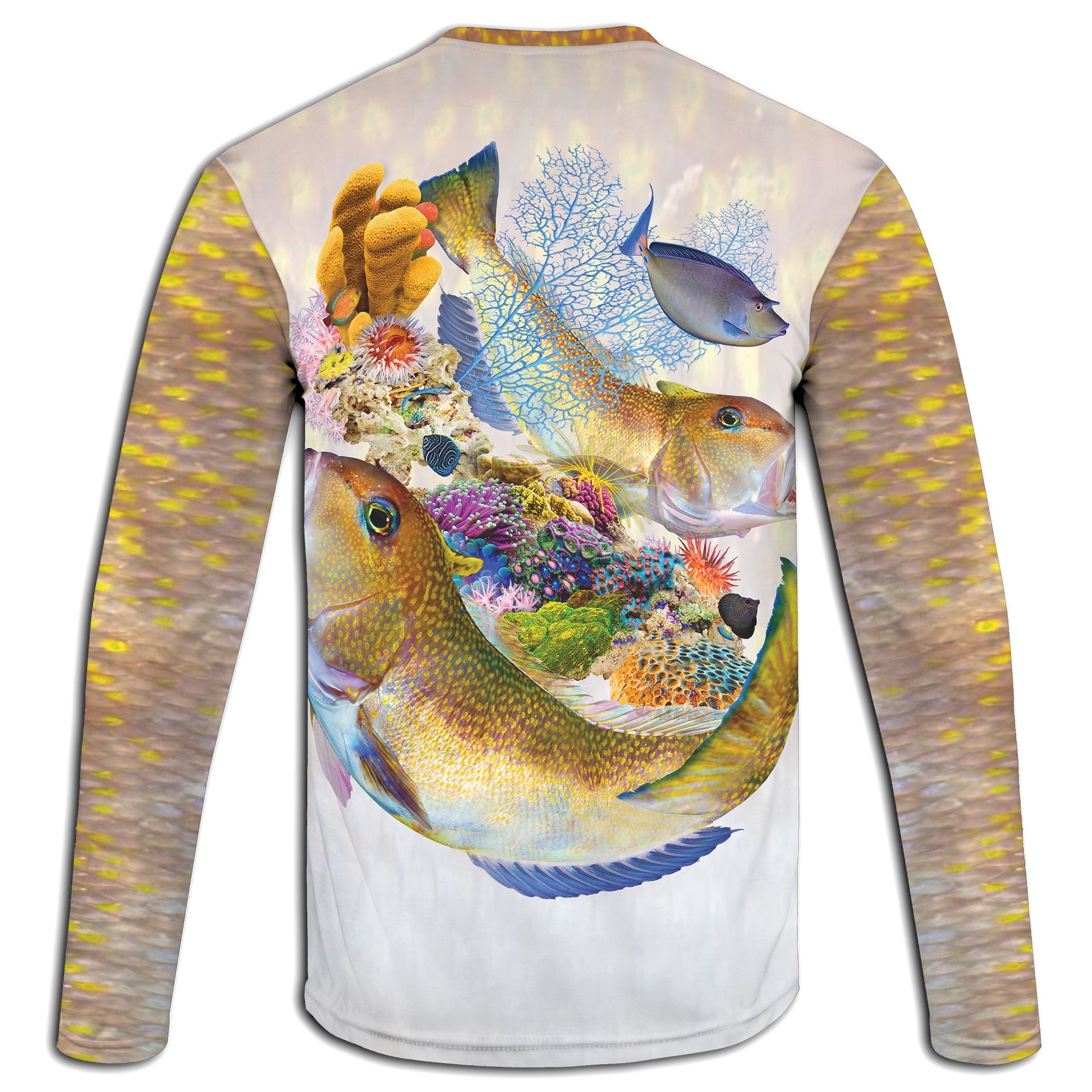 Tile Fish Long Sleeve & Short Sleeve Polyester Shirt Long Sleeve / XXXL