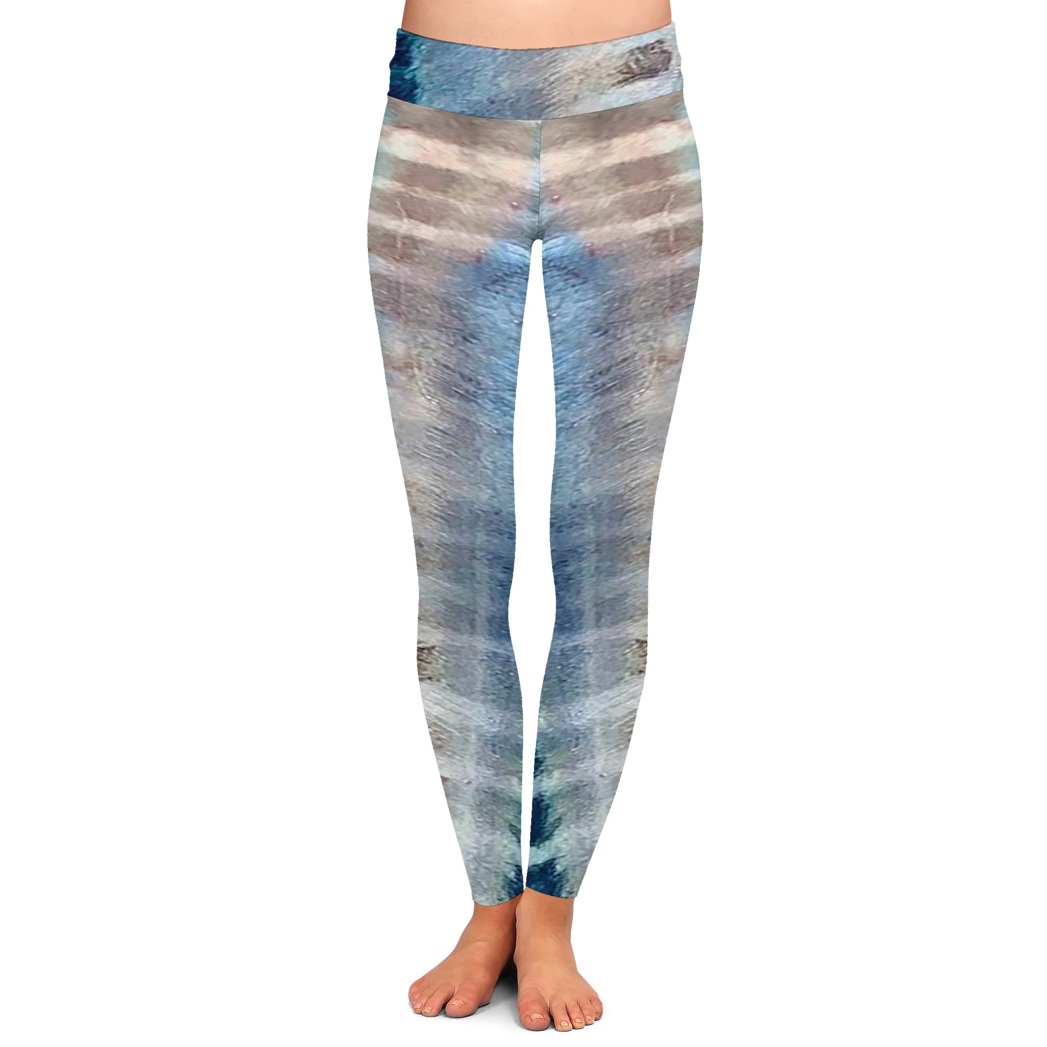 Blue Wahoo - Women's Custom Sport Fishing Leggings featuring Crossfit Design, Double Stitch Seams, Cell/Tool Pocket MADE IN USA.