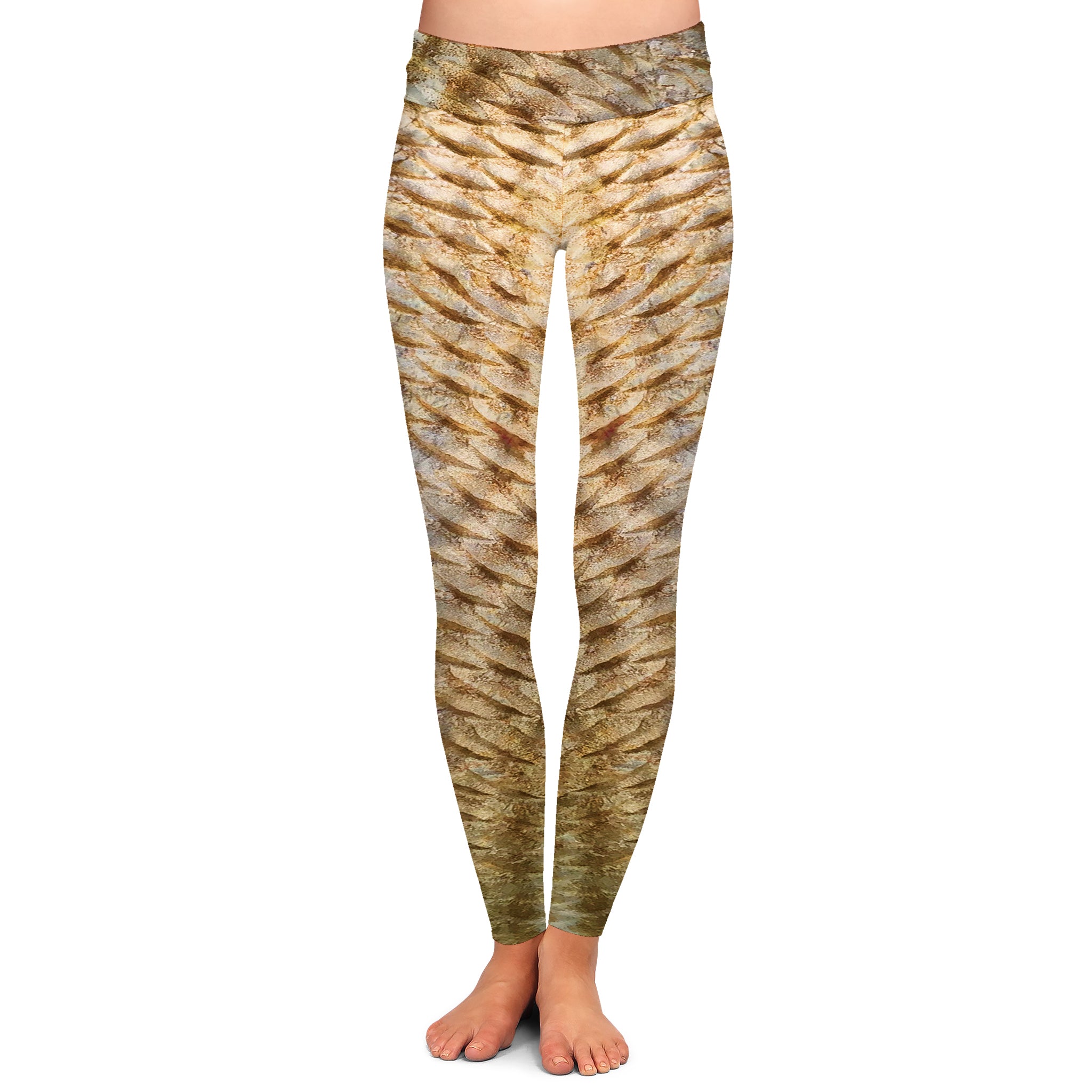 Carolina Redfish - Women's Custom Sport Fishing Leggings featuring Crossfit Design, Double Stitch Seams, Cell/Tool Pocket MADE IN USA.