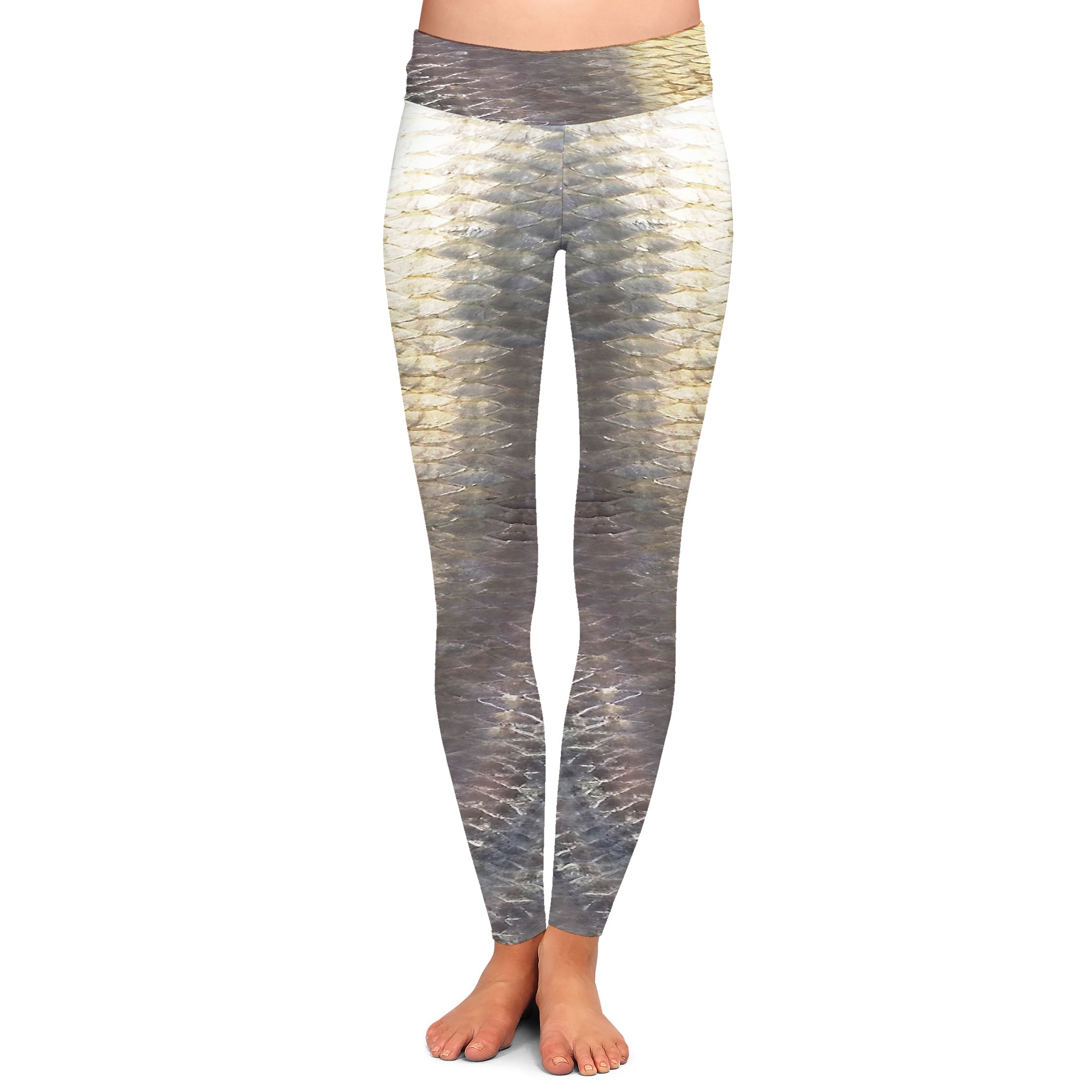 Silver Snook - Women's Custom Sport Fishing Leggings featuring Crossfit Design, Double Stitch Seams, Cell/Tool Pocket MADE IN USA.