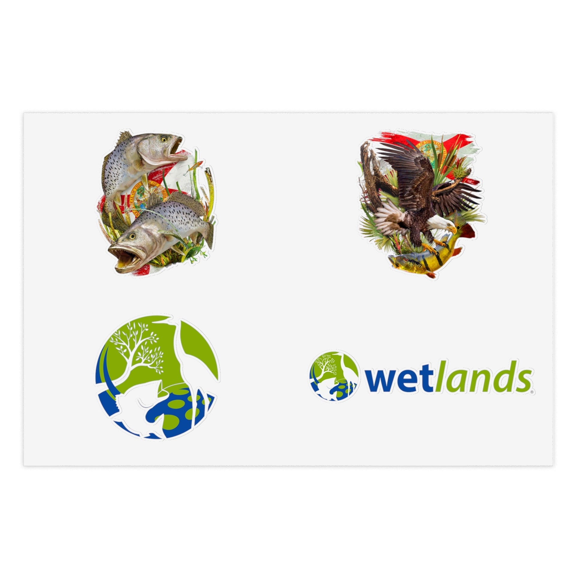 Wetlands Florida Sticker Sheet Wetlands Performance Apparel