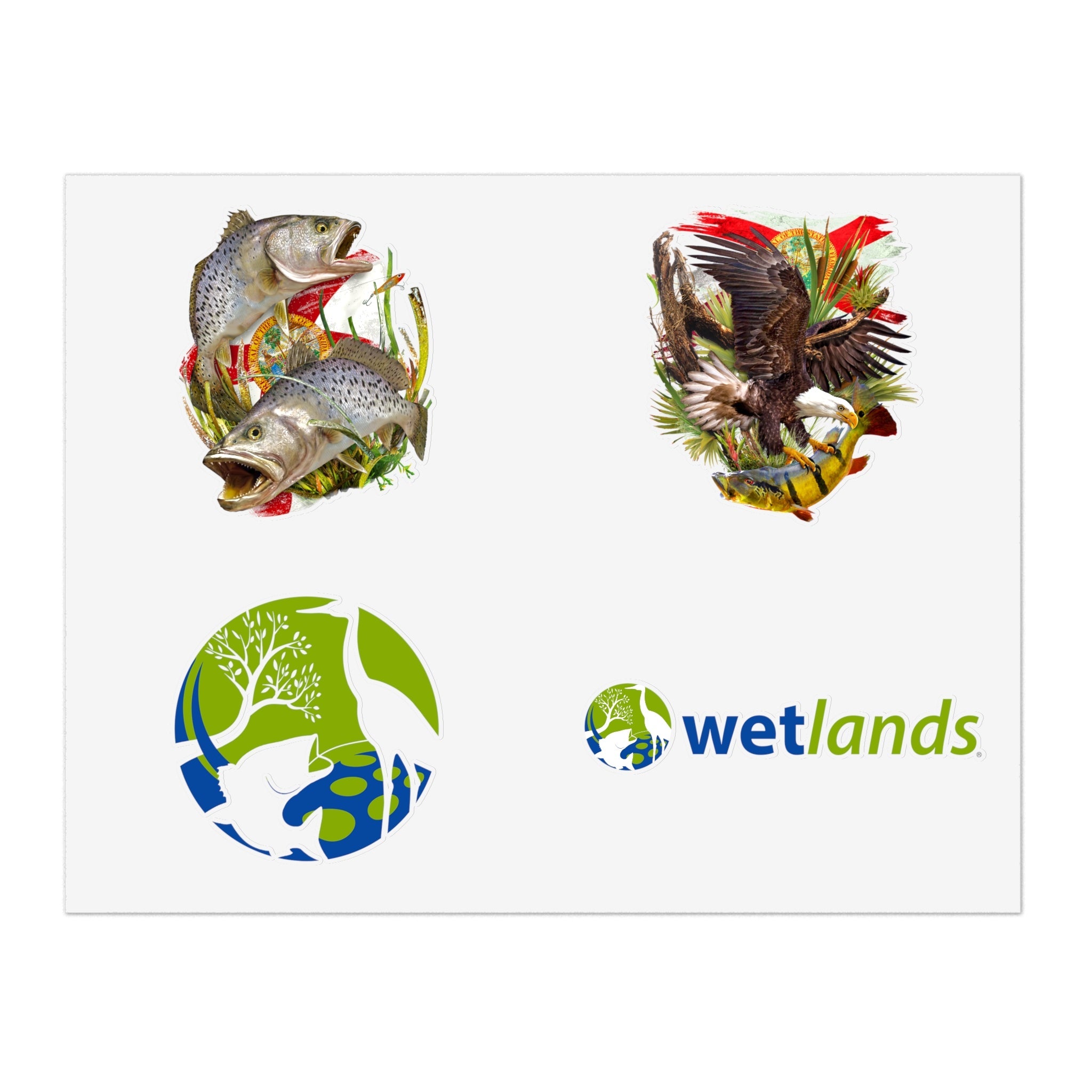 Wetlands Florida Sticker Sheet Wetlands Performance Apparel