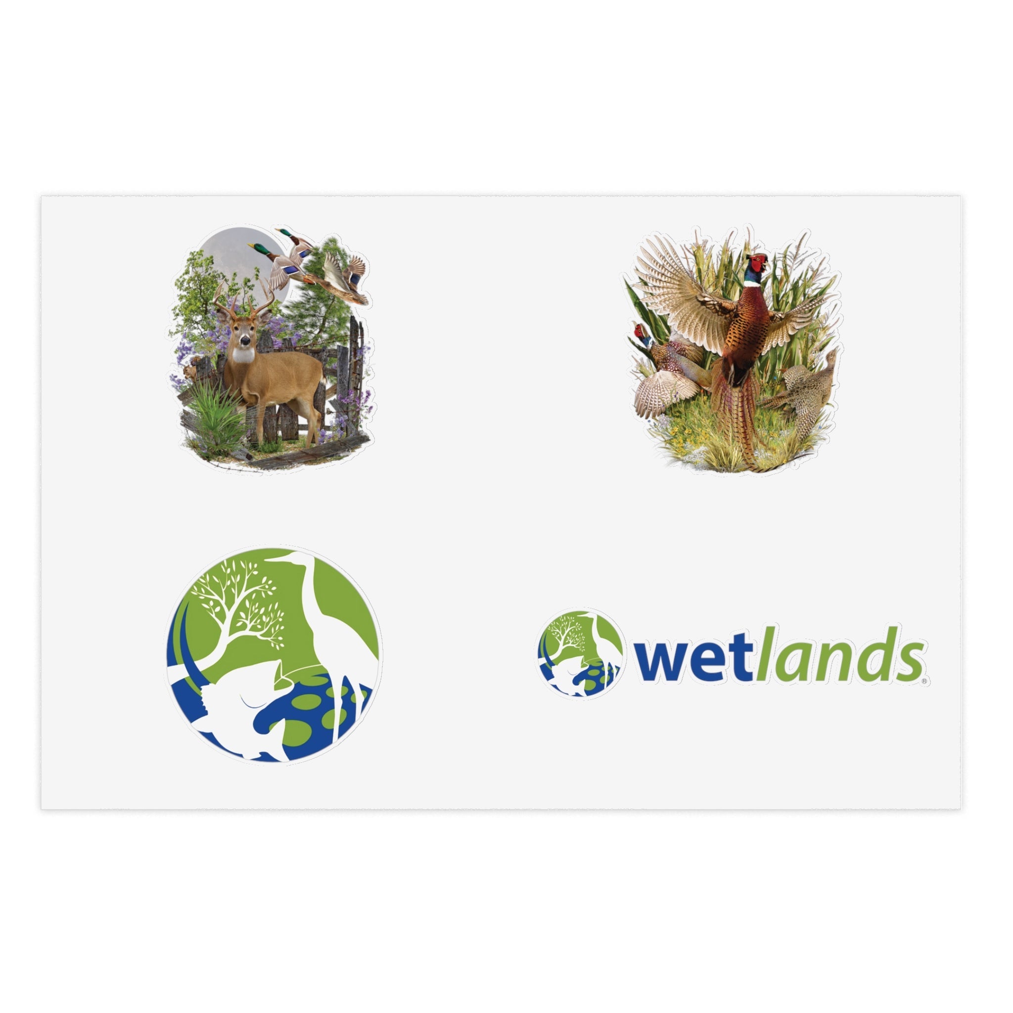 Wetlands Woodlands Sticker Sheet Wetlands Performance Apparel