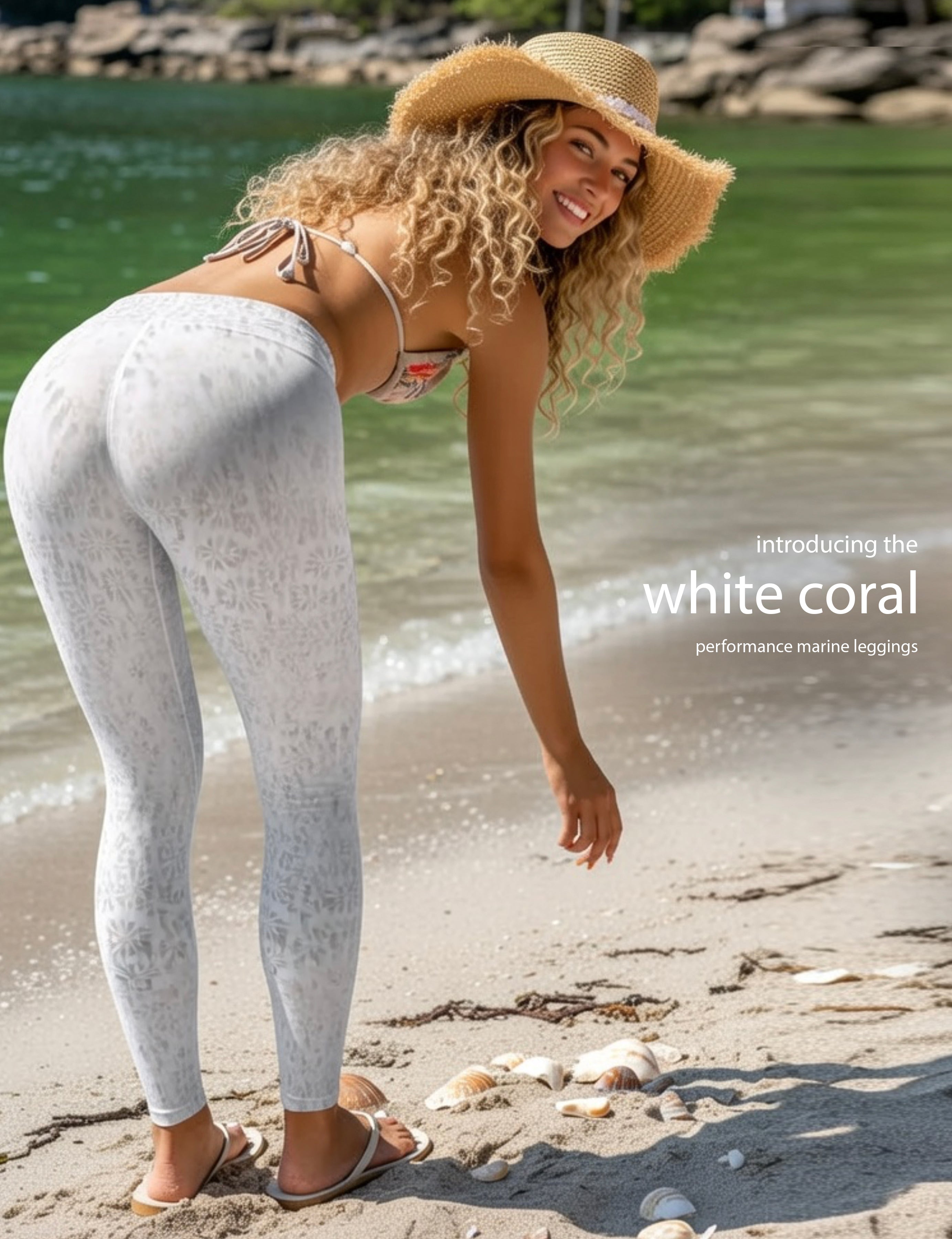 White Coral - Womens Sport Legging