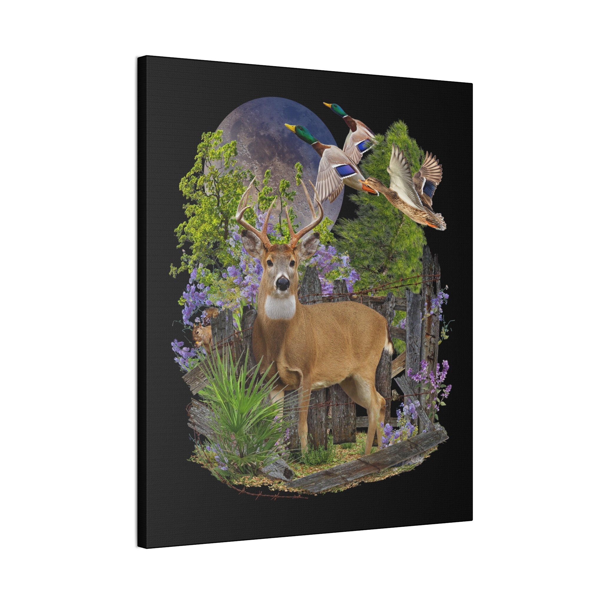 Whitetail Buck Canvas Wetlands Performance Apparel