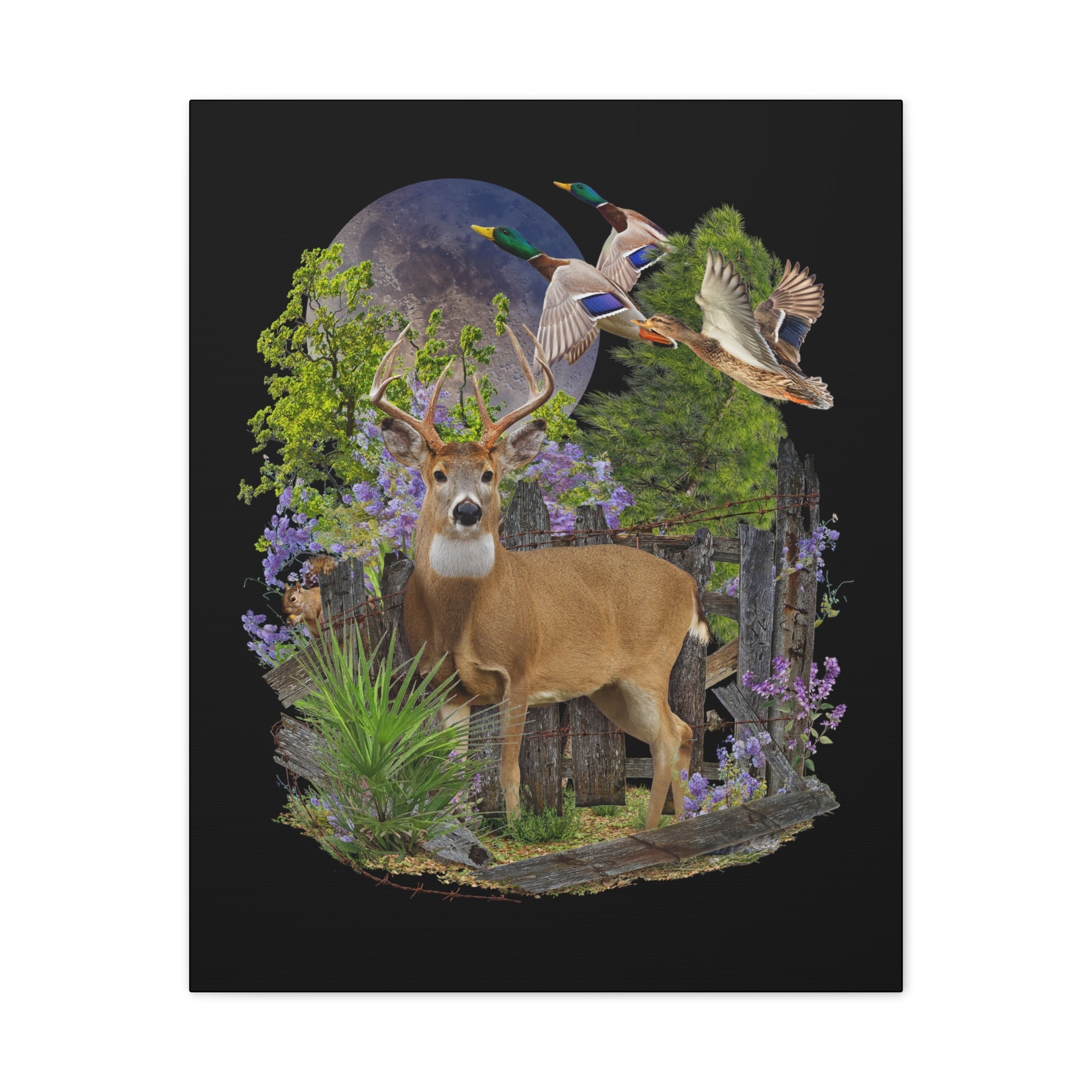 Whitetail Buck Canvas Wetlands Performance Apparel