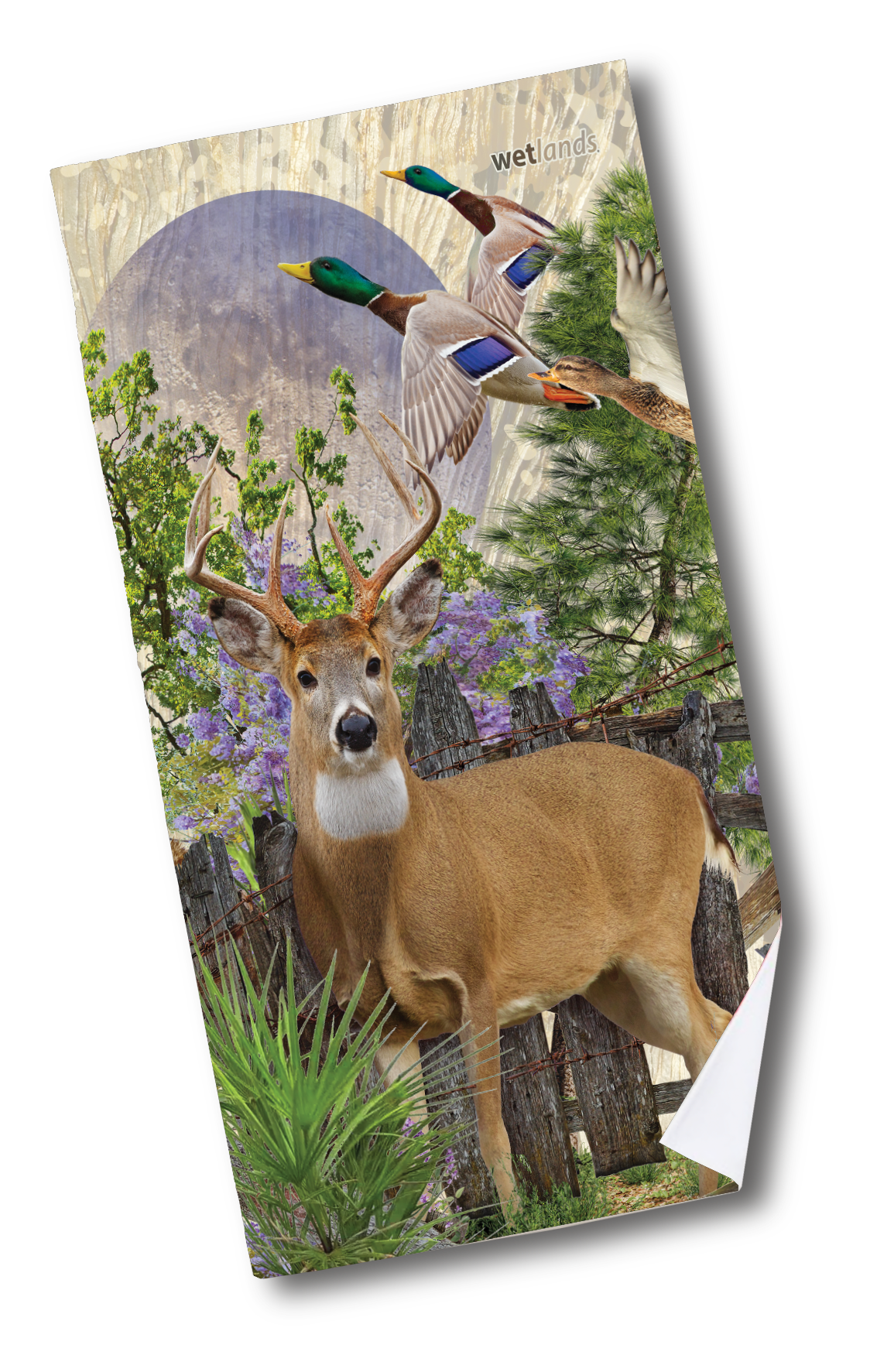 Full Moon Buck - Quick-Drying Beach Towel Made from Ultra Soft Low Spin Polyester (35"x60" dimensions) MADE IN USA.