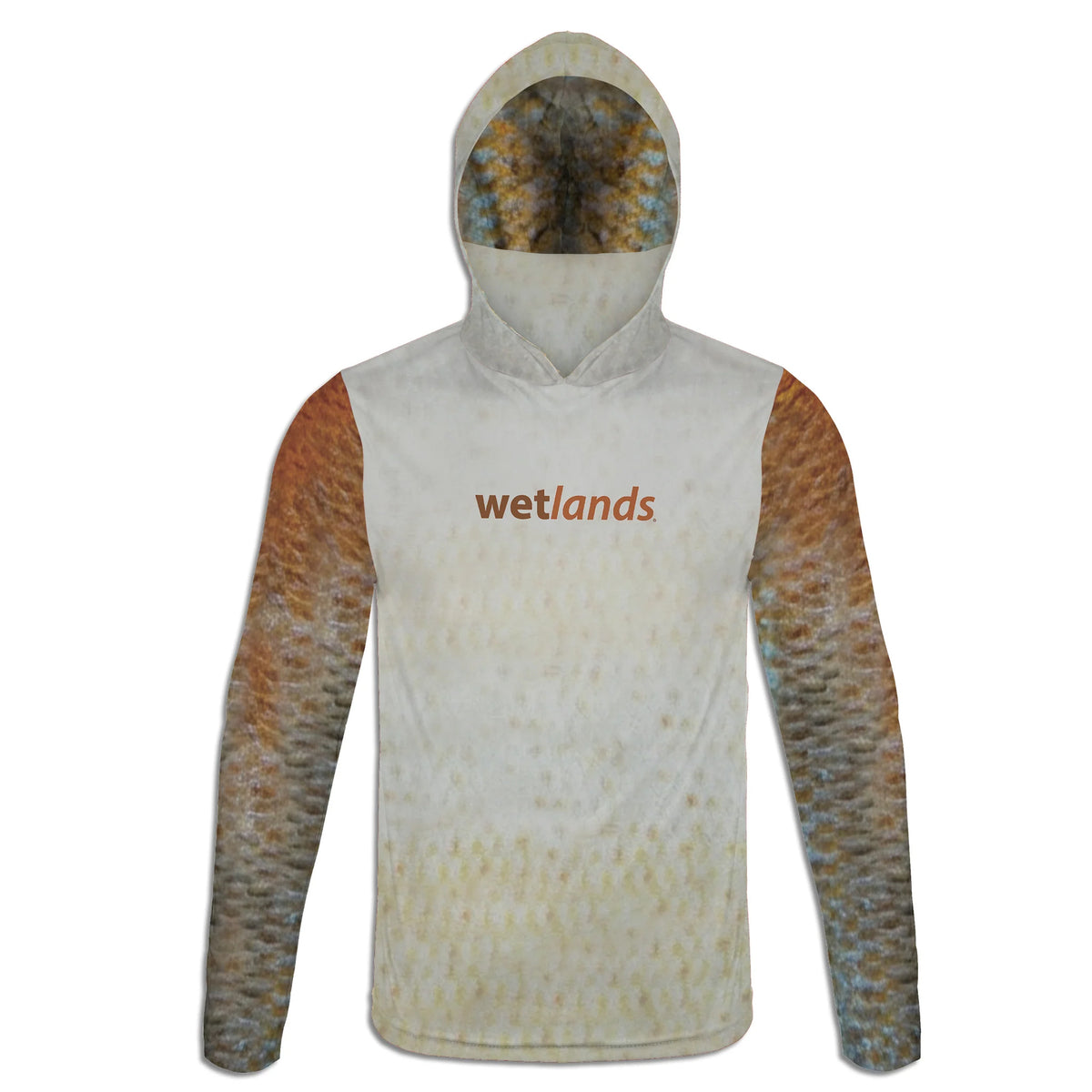 Redbreast and Bluegill - Unisex Long Sleeve Sun Proof Performance Fishing Top with built in Hoodie and Gaiter (short sleeve option also available)